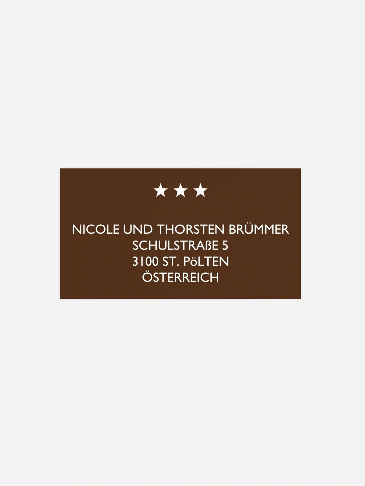 Empfängeraufkleber Weihnachten Sternenzahl