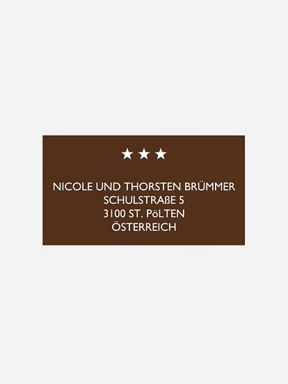 Empfängeraufkleber Weihnachten Sternenzahl