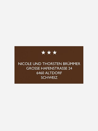 Empfängeraufkleber Weihnachten Sternenzahl