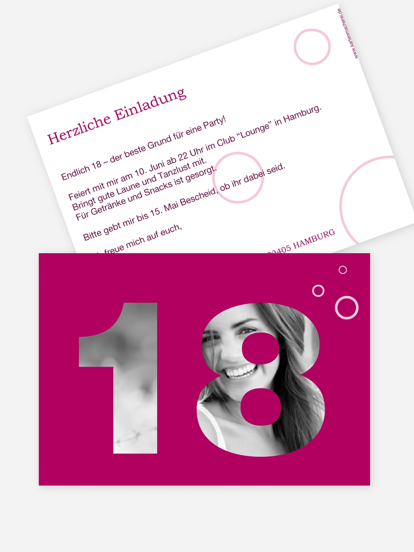 Einladung 18. Geburtstag Zahlreich