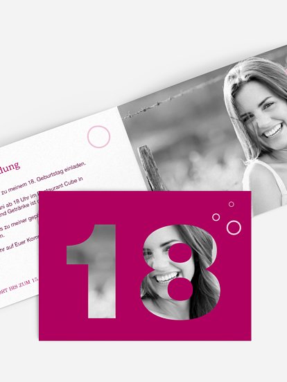 Einladung 18. Geburtstag Zahlreich