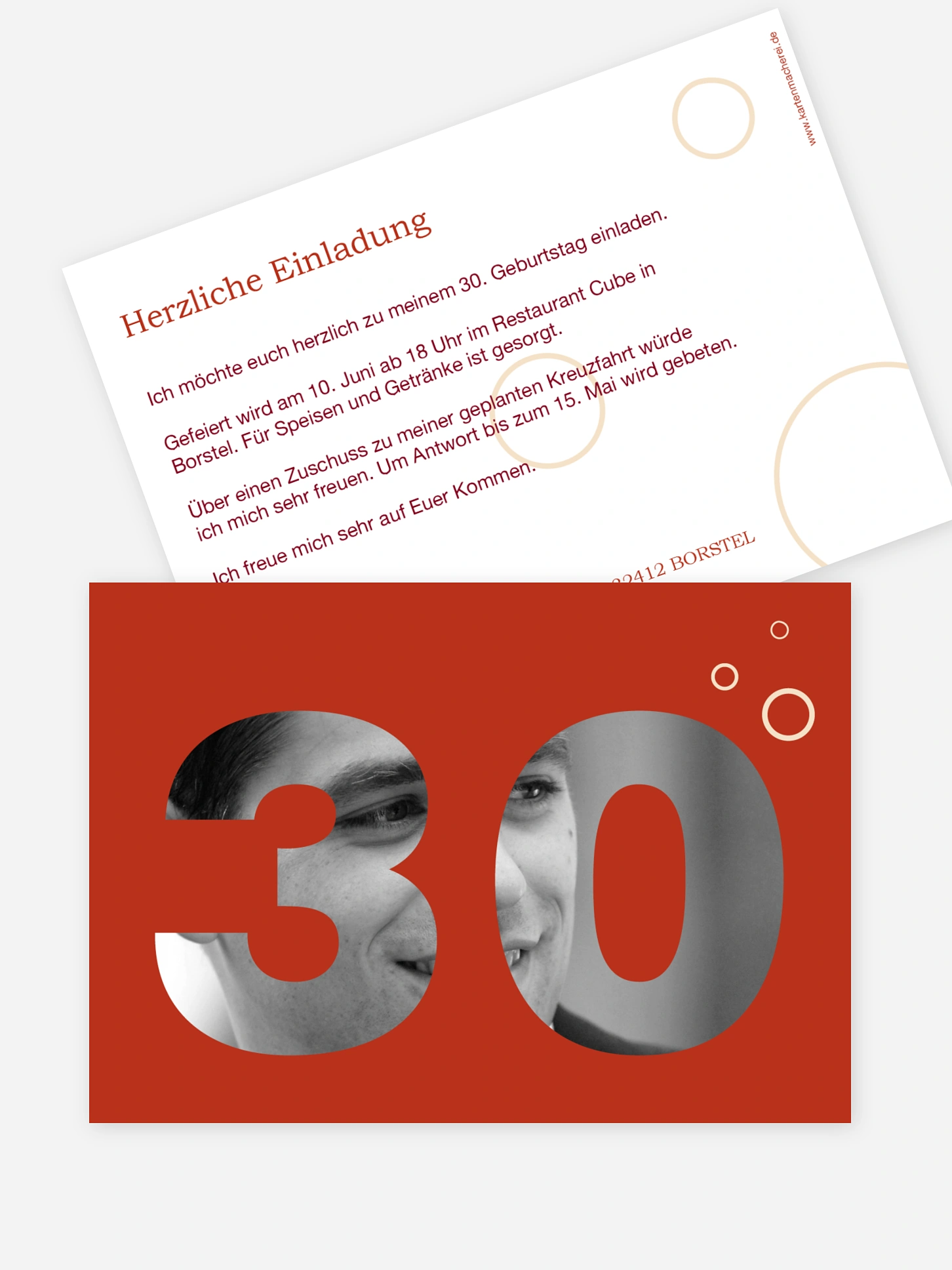 Einladung 30. Geburtstag Zahlreich