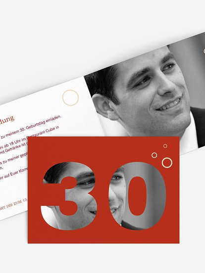 Einladung 30. Geburtstag Zahlreich