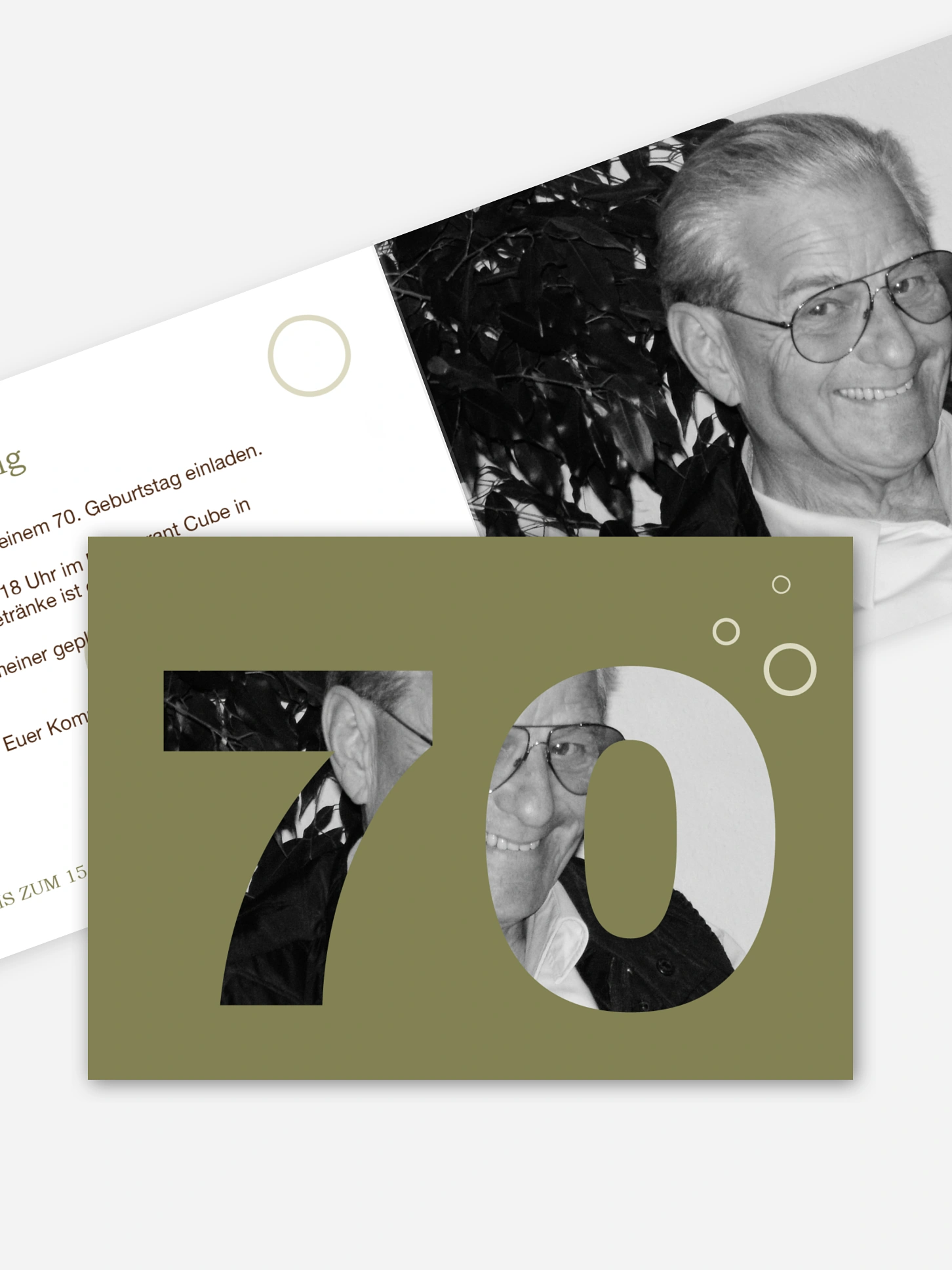 Einladung 70. Geburtstag Zahlreich
