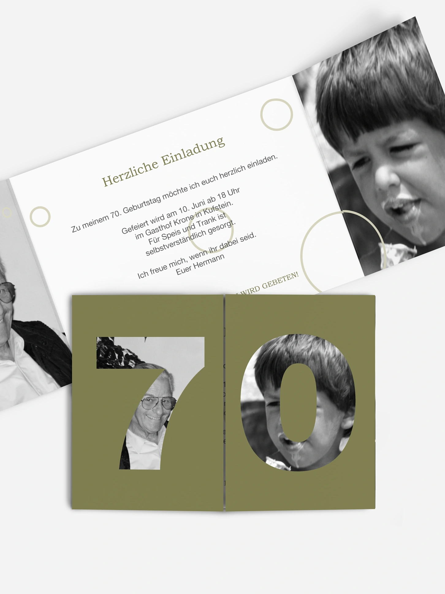 Einladung 70. Geburtstag Zahlreich
