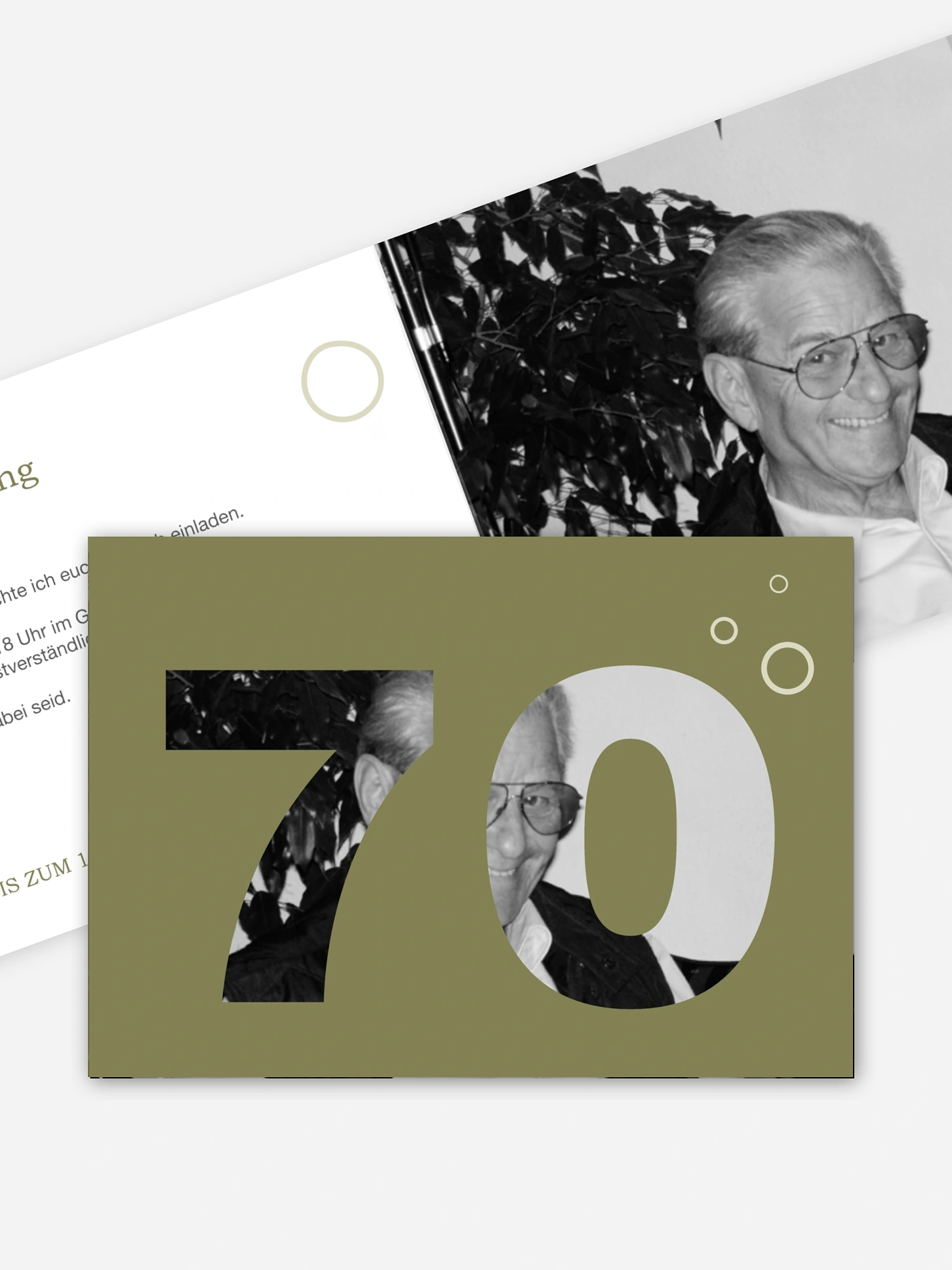 Einladung 70. Geburtstag Zahlreich