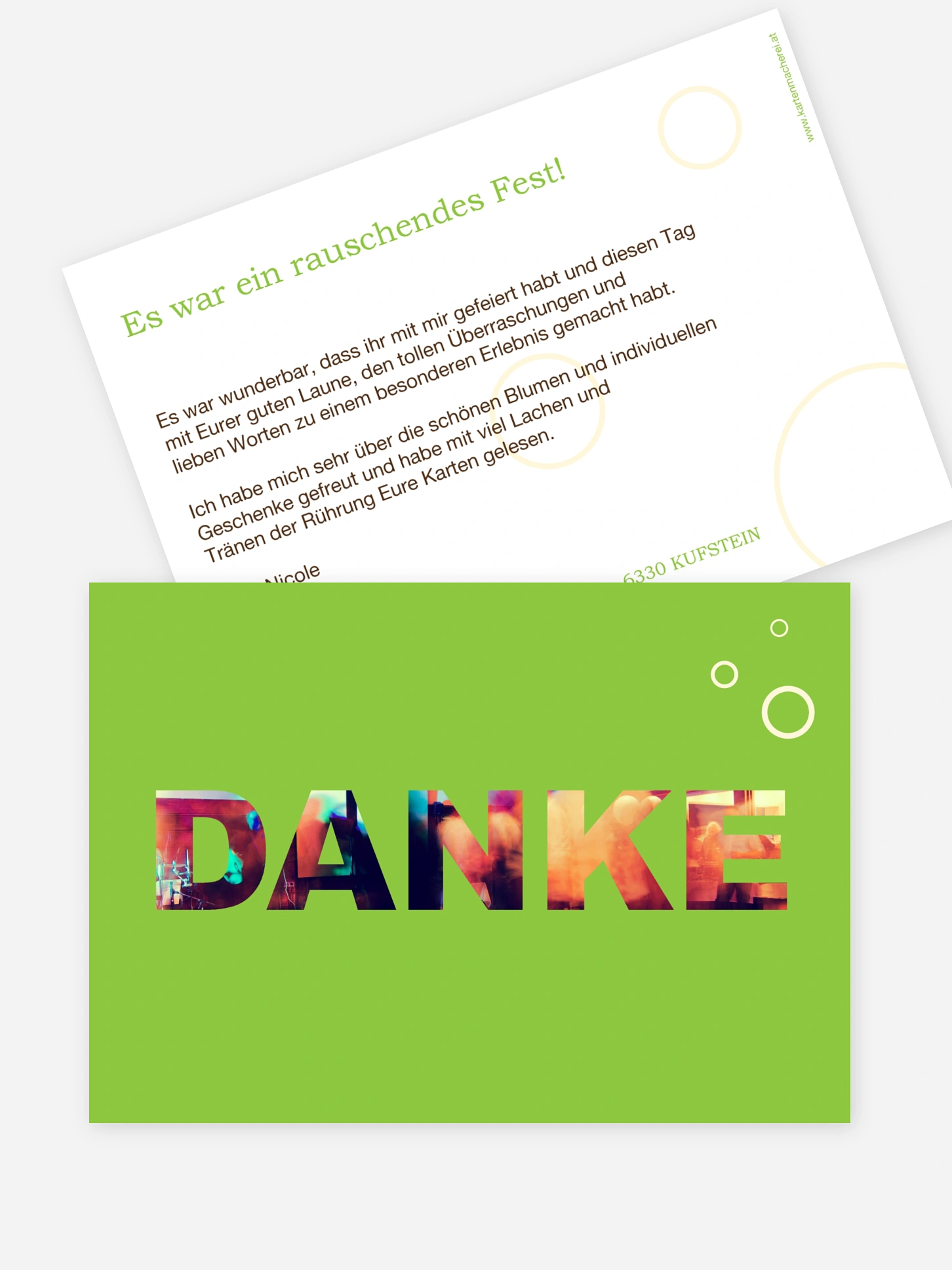 Dankeskarte Geburtstag Zahlreich