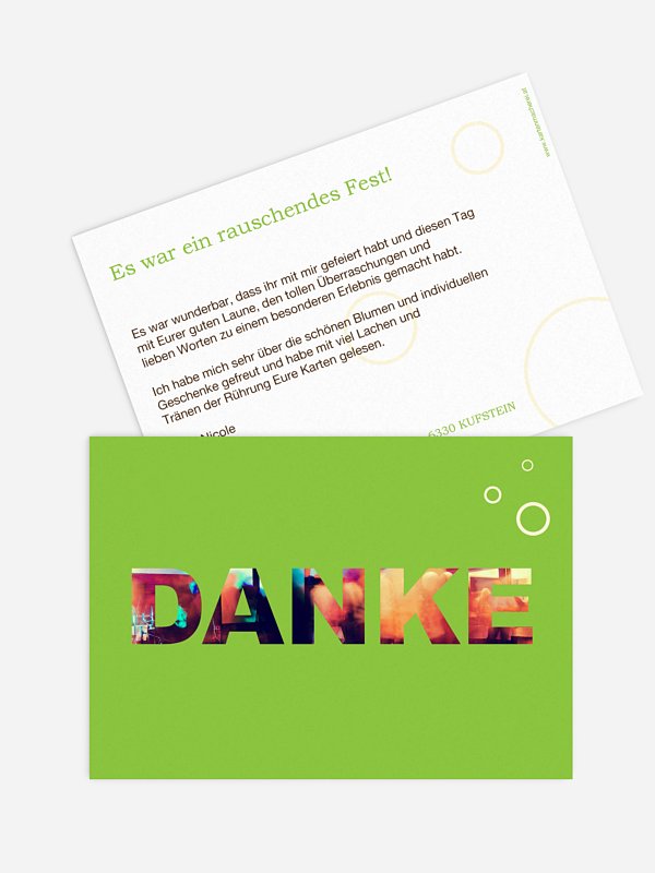 Dankeskarte Geburtstag Zahlreich