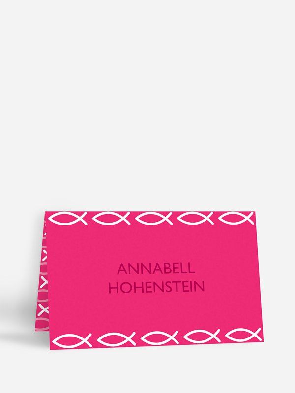 Tischkarte Konfirmation Schwarm