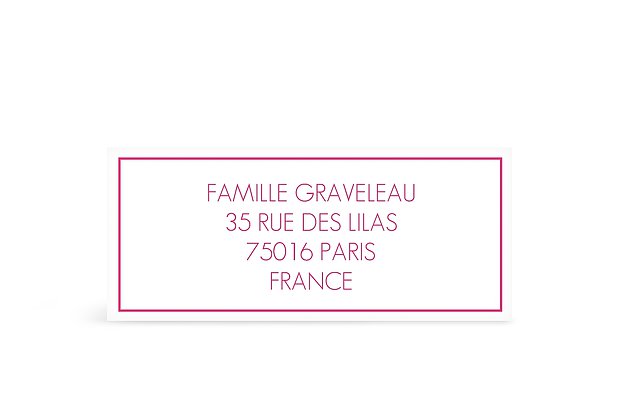 Étiquette expéditeur naissance Forme nette