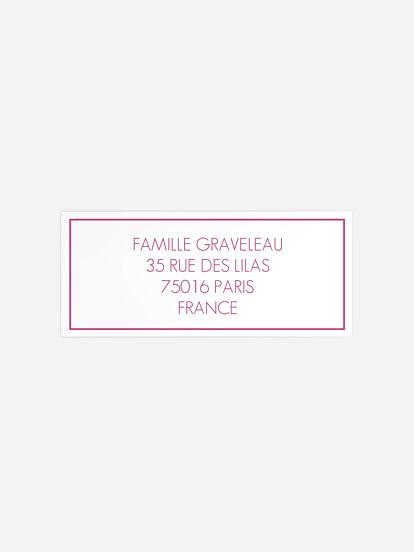 Étiquette expéditeur naissance Forme nette