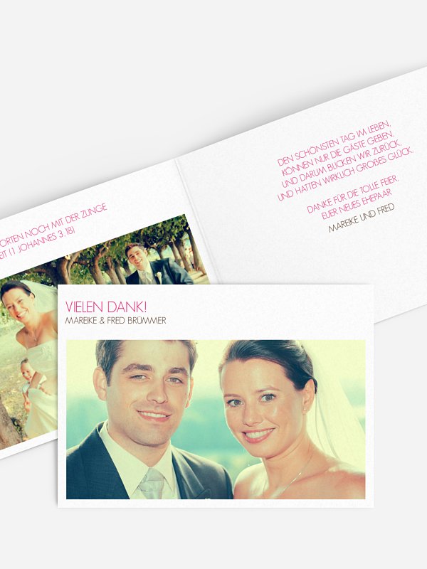 Dankeskarte Hochzeit Formklar