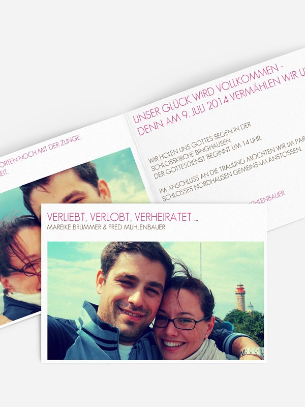 Hochzeitseinladung Formklar