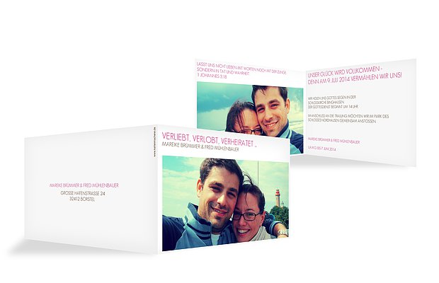 Hochzeitseinladung Formklar