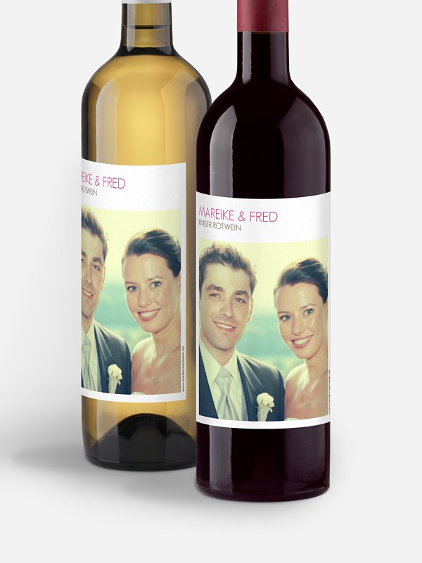 Flaschenetikett Hochzeit Formklar