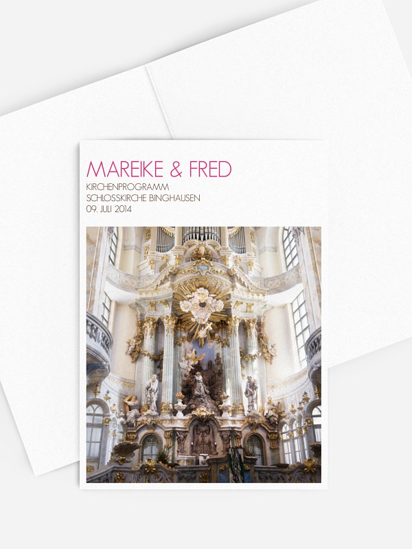 Kirchenheft Hochzeit Formklar