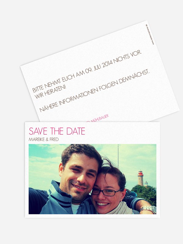 Save-the-Date Karte Formklar