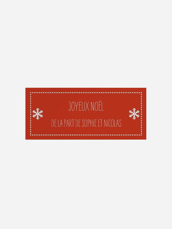 Étiquette cadeau Noël Joyeuses fêtes