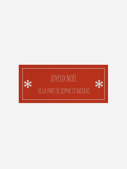 Étiquette cadeau Noël Joyeuses fêtes