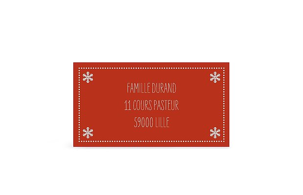 Étiquette destinataire voeux Joyeuses Fêtes