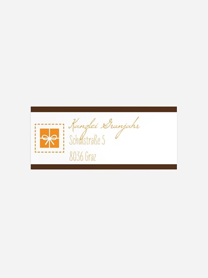 Absenderaufkleber geschäftl. Weihnachten Weihnachtspaket