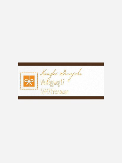 Absenderaufkleber geschäftl. Weihnachten Weihnachtspaket