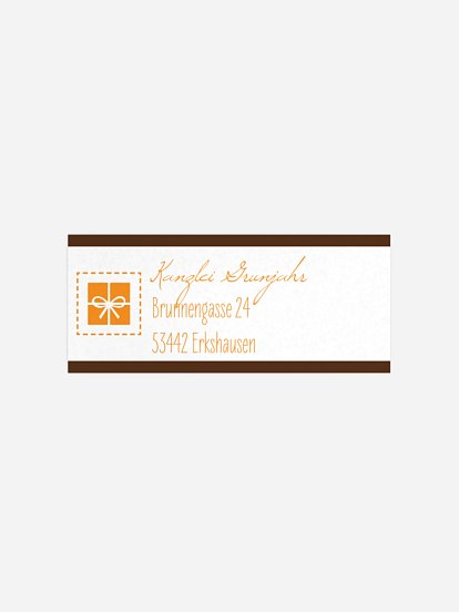 Absenderaufkleber geschäftl. Weihnachten Weihnachtspaket