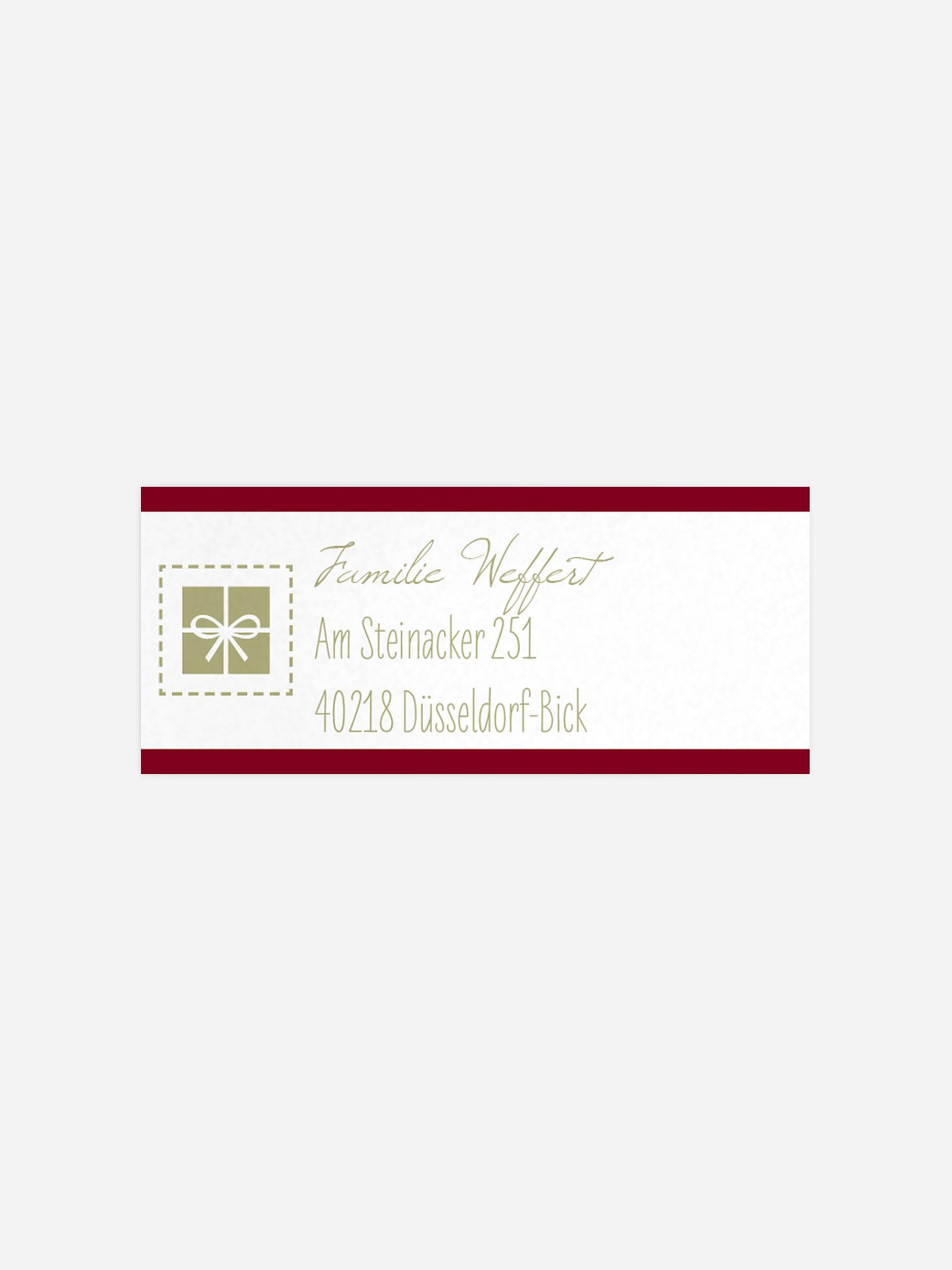 Absenderaufkleber Weihnachten Weihnachtspaket