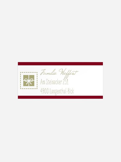 Absenderaufkleber Weihnachten Weihnachtspaket