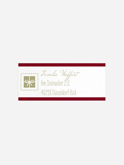 Absenderaufkleber Weihnachten Weihnachtspaket