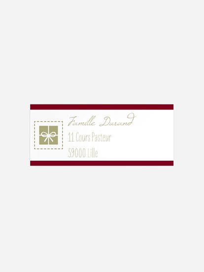 Étiquette expéditeur voeux Surprise