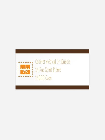 Étiquette destinataire voeux entreprise Surprise