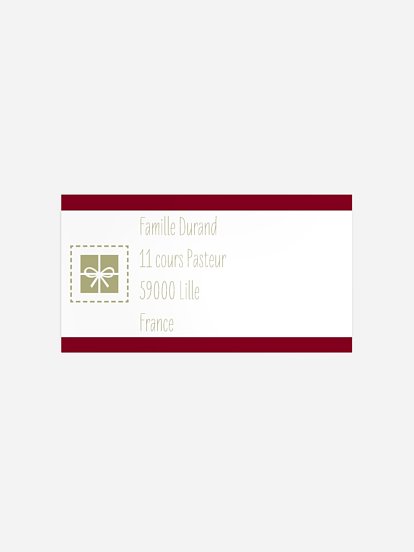 Étiquette destinataire voeux Surprise