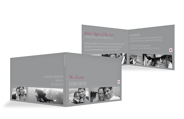 Hochzeitseinladung Fotolinie