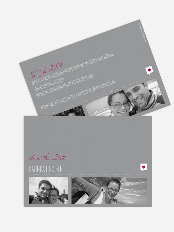 Save-the-Date Karte Fotolinie