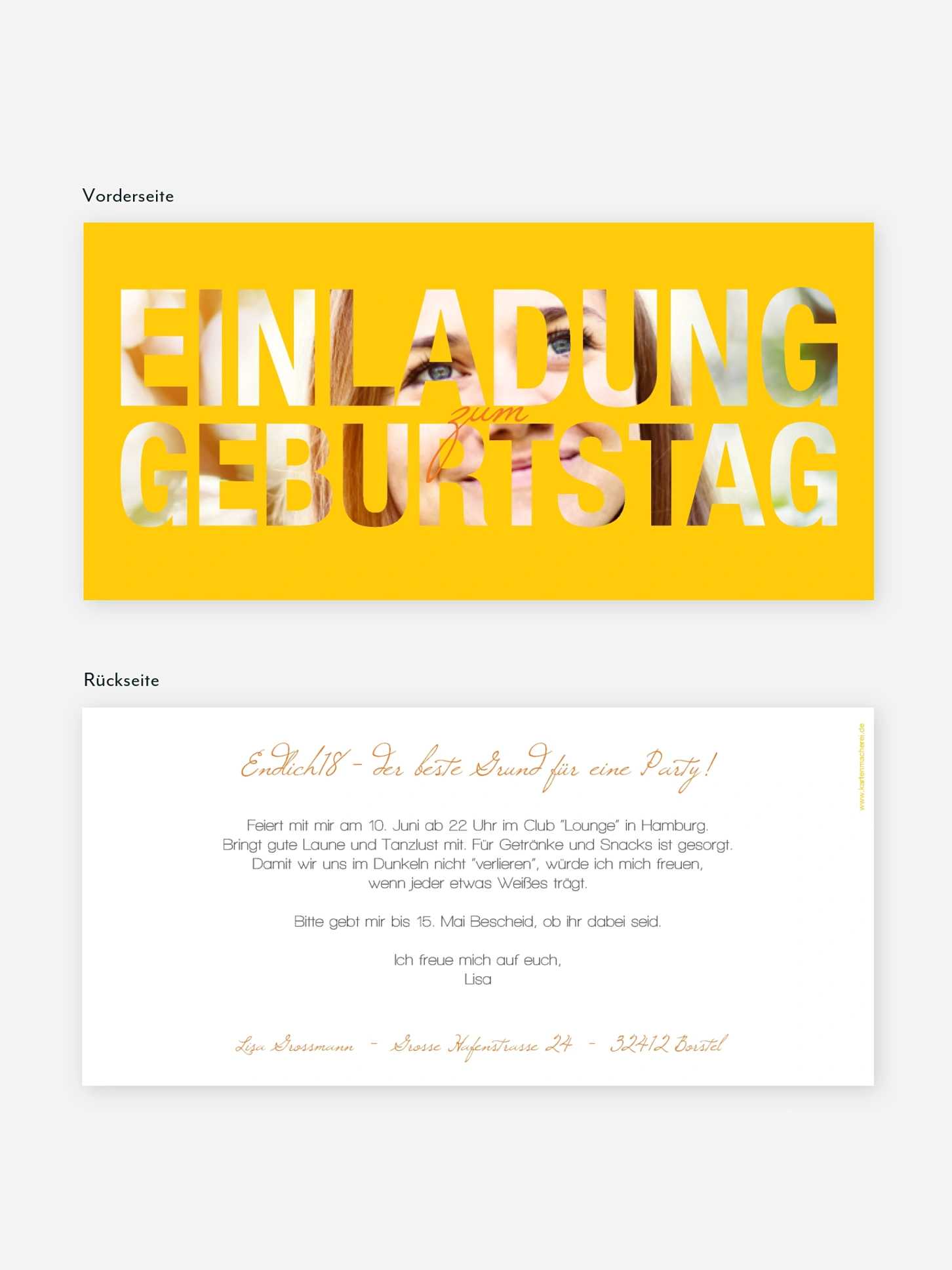 Einladung 18. Geburtstag Durchblick