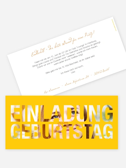 Einladung 18. Geburtstag Durchblick