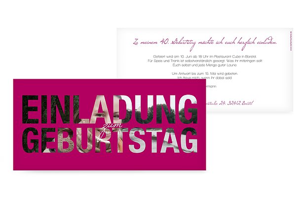 Einladung zum 40. Geburtstag: Einladungskarten gestalten