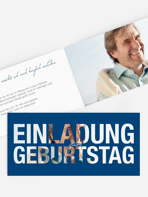 Einladung 50. Geburtstag Durchblick