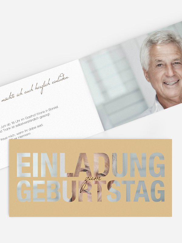 Einladung 70. Geburtstag Durchblick