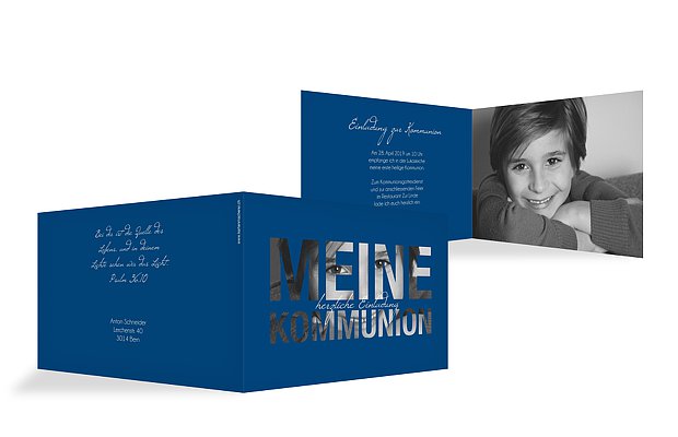 Kommunionseinladung Durchblick