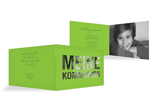Kommunionseinladung Durchblick
