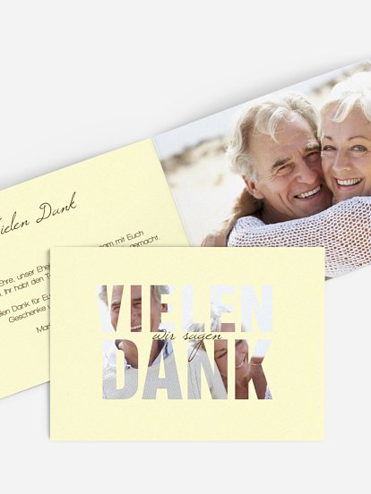 Danksagung zur Goldenen Hochzeit Durchblick