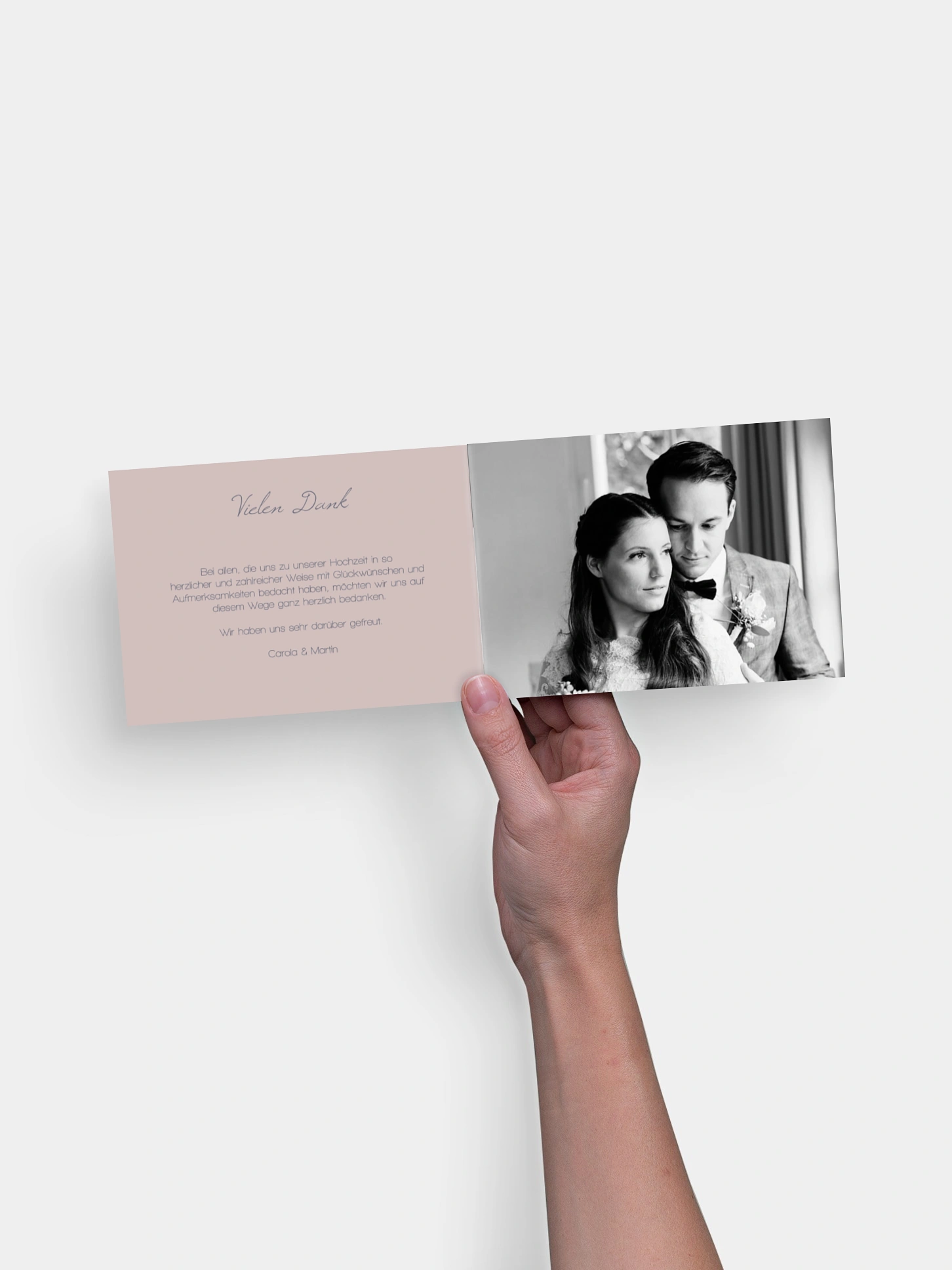 Dankeskarte Hochzeit Durchblick