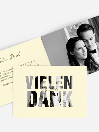 Dankeskarte Hochzeit Durchblick