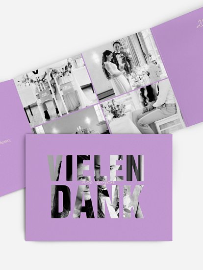 Dankeskarte Hochzeit Durchblick