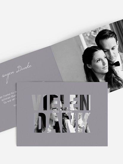 Dankeskarte Hochzeit Durchblick