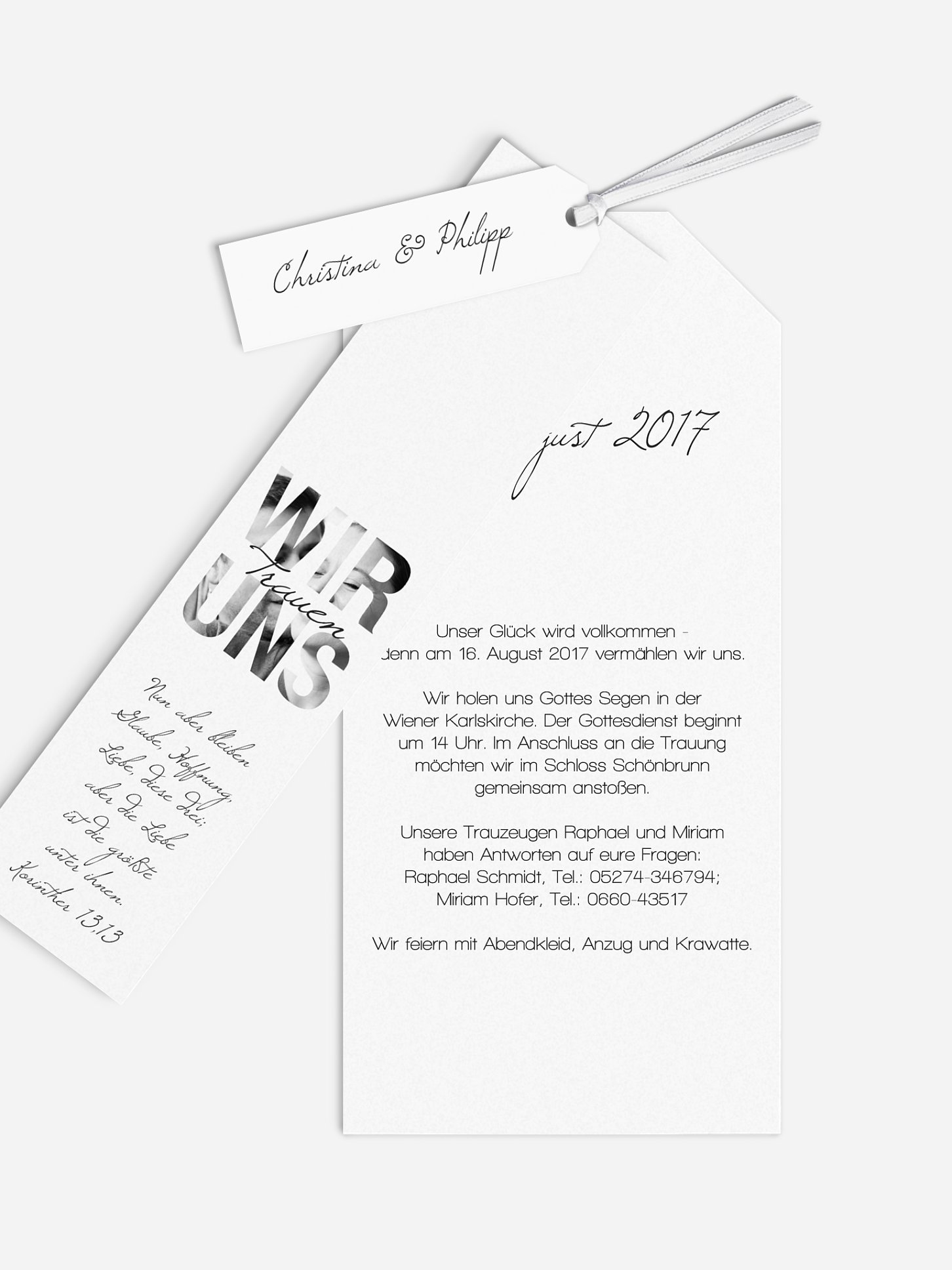 Hochzeitseinladung Durchblick