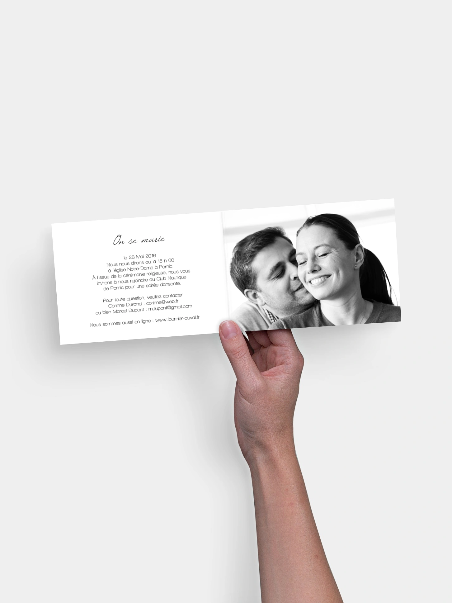 Faire-part mariage Pochoir