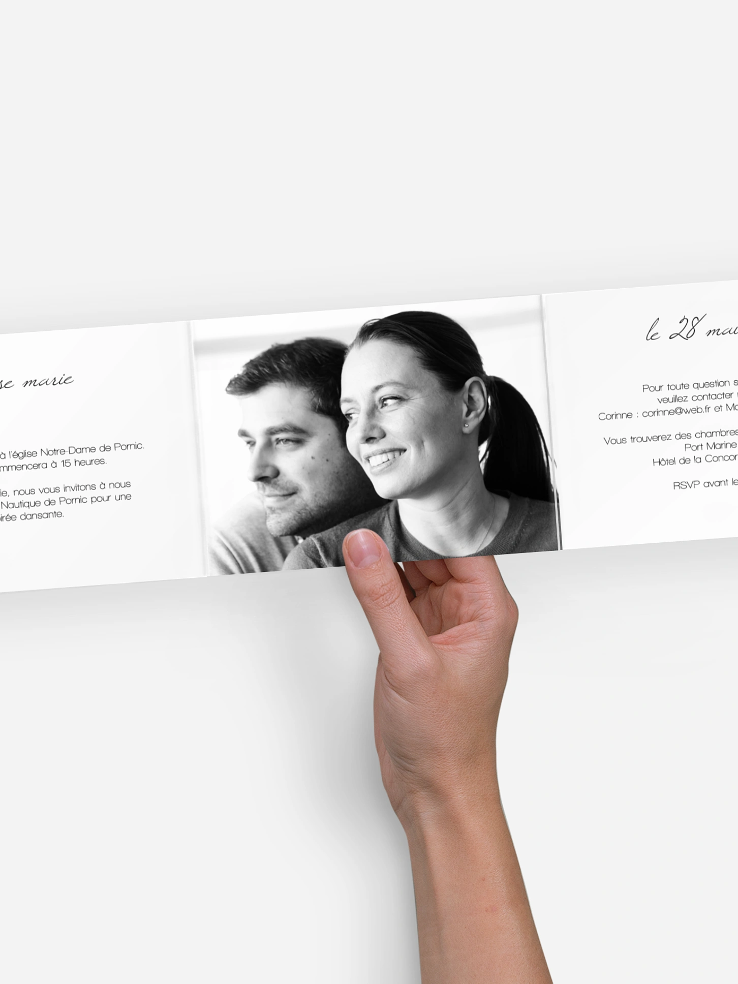 Faire-part mariage Pochoir